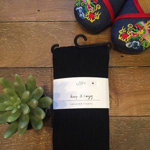 Ann Taylor LOFT black sweater tights